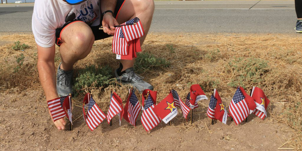 placing flags